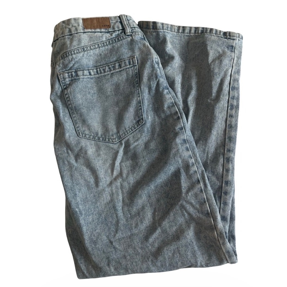 Aeropostale Curvy 90s Baggy Jeans Womens 8 Blue Light Wash High Rise Relaxed